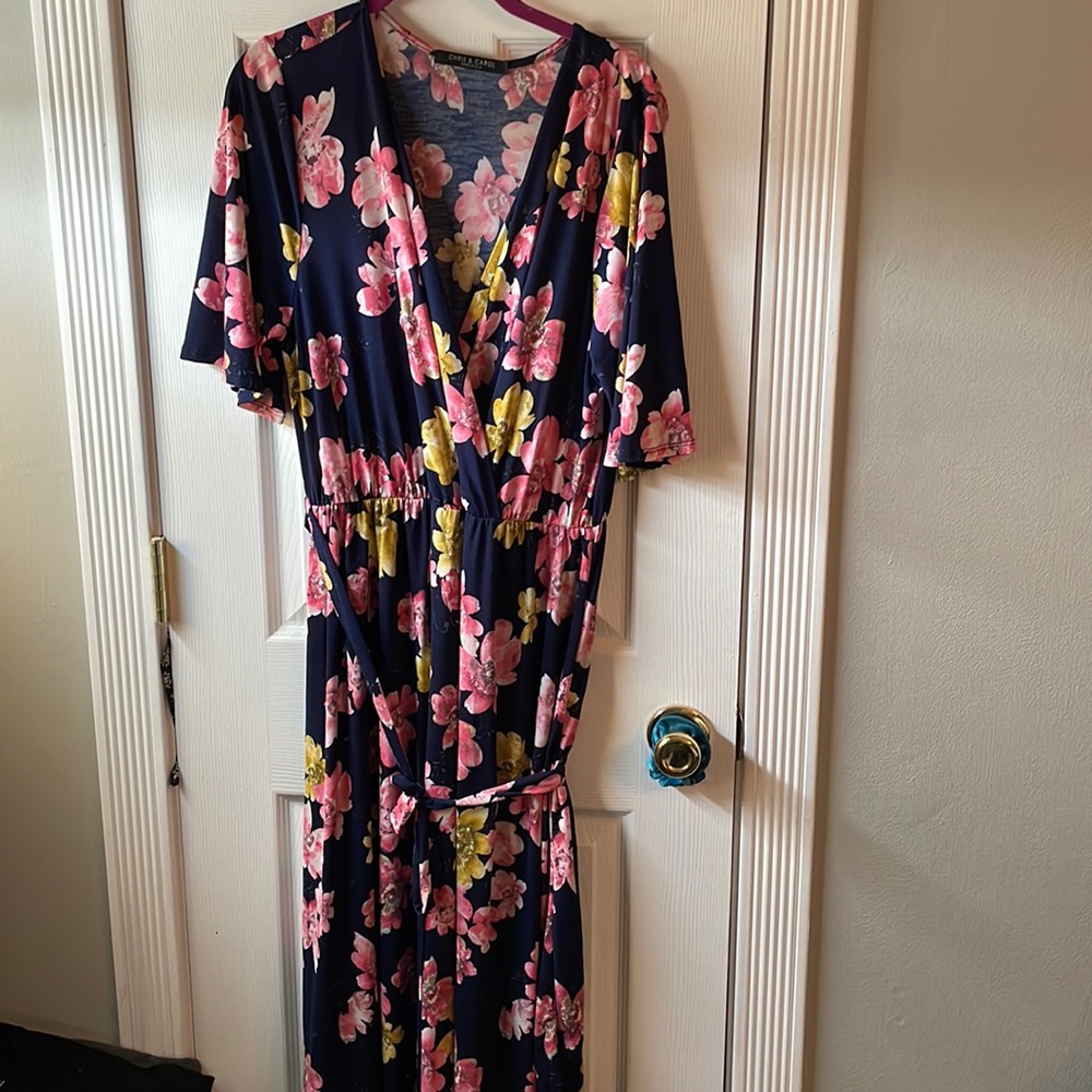 Chris & carol miso dress. Floral . No tags never worn size 16
